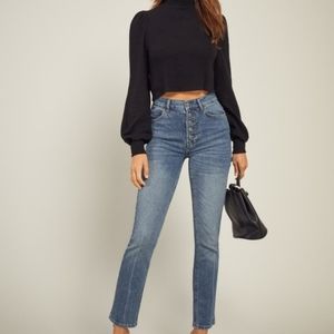 Reformation Liza Malta Button Fly High Rise Jean